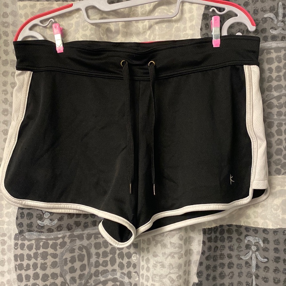 Danskin Now Black and White Athletic Shorts